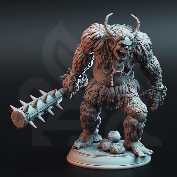 
3pc  Snow Trolls Tulva Drolls DnD Trolls Dungeons and Dragons 28mm/32mm TTRPG Fantasy Wargame Miniature DnD 5e Pathfinder Beasts