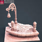
Elven Dock DnD Dungeons and Dragons 28mm/32mm TTRPG Fantasy Wargame Miniature Brick Dock Street Lamp Scatter Scenery 5e Miniature painting