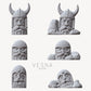 
6pc Face Shaped Rock Miniatures DnD Dungeons and Dragons TTRPG Miniatures 28mm/32mm Viking Dwarf Rock Faces DnD Scatter Terrain Village
