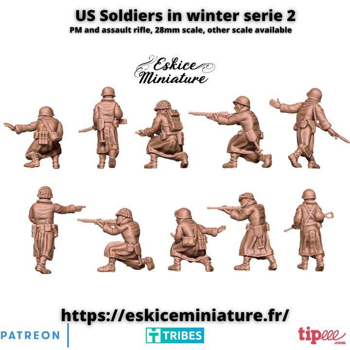 
10 Pc US Soldiers Winter Serie 2 WW2 –