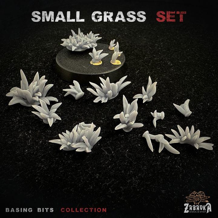 
19pc Small Grass - Basing Bits (Plants) 28mm/32mm Scale Agricultural Scatter Terrain Grass Basing Materials Naturalistic Scenery ElementsZbW