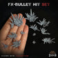 
12pc FX-Bullet Hit - Basing Bits 28mm/32mm TTRPG Wargaming Battlefield Scenery Blood Splatter Miniatures FX Elements Gunfire SceneryZbW