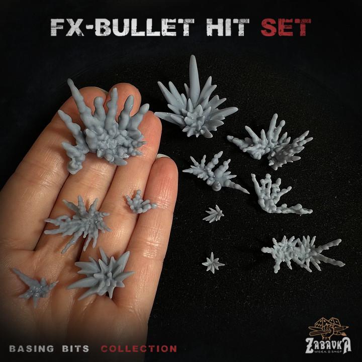 
12pc FX-Bullet Hit - Basing Bits 28mm/32mm TTRPG Wargaming Battlefield Scenery Blood Splatter Miniatures FX Elements Gunfire SceneryZbW