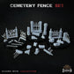 
40pc Cemetery Fence for Dungeons and Dragons 28mm/32mm Basing Bits DnD Scatter Terrain Scenery Scatter D&D TTRPG Mini Basing Material - ZbW