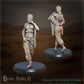 
4pc Sand Nomads NPCs for Dungeons and Dragons 28mm/32mm TTRPG Diorama Miniature RPG Townsfolk Figurines Donkey Miniature Desert NPCs - GG