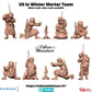 
US Winter Mortar Team WW2 – 15mm 20mm 28mm 32mm 1 35 Scale – American Infantry Support Unit – Eskice Miniature