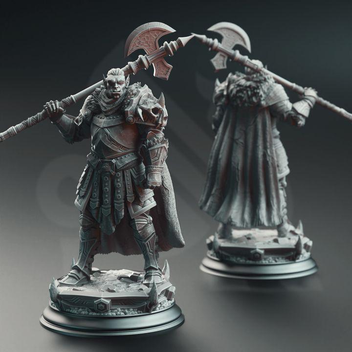 
Orc Knight Miniature Dungeons and Dragons Orc Fighter Mini RPG Tabletop Miniature DnD Painting Pathfinder 5e DnD Trenon Dark Fantasy - DmS