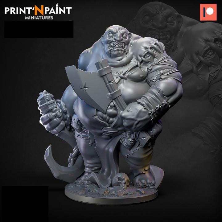 
Zombie Butcher Lurgoth Miniature – Dungeons and Dragons DnD 5e Pathfinder RPG Tabletop Fantasy Figure –PnP