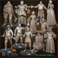 
11pc Villager Set DnD Dungeons and Dragons 28mm/32mm TTRPG Wargame Miniature NPCs Townsfolk figurines for tabletop wargames and Dioramas