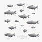 
50pc Fish Miniature 3D Printed DnD Scatter Terrain Dungeons and Dragons Basing Bits for Scenery Scatter D&D TTRPG Miniature Basing Material