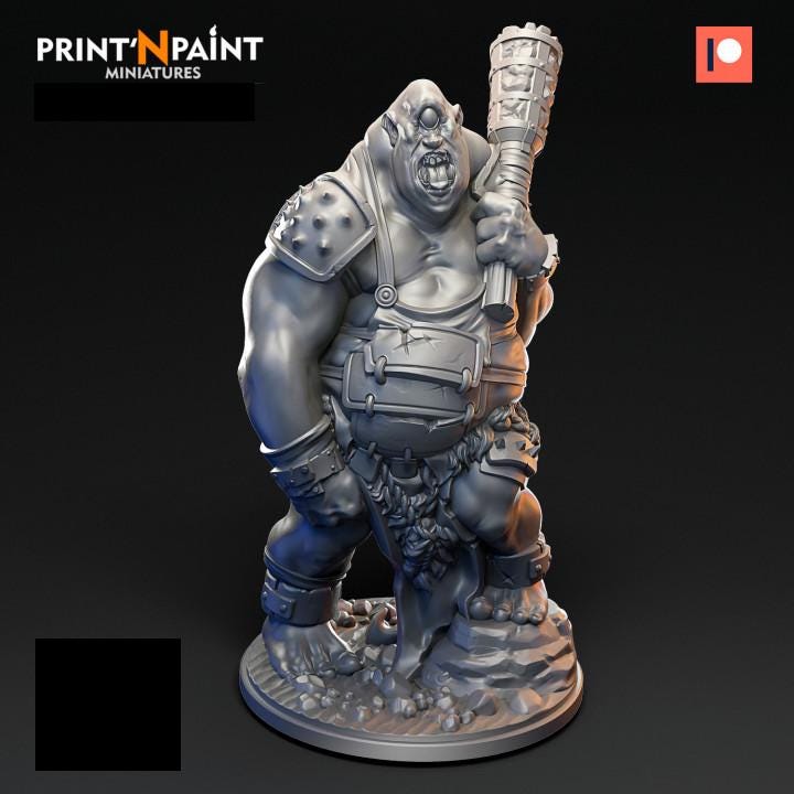 
Ogre Assault 3 Mini Bundle Miniature – Dungeons and Dragons DnD 5e Pathfinder RPG Tabletop Fantasy Figure –PnP