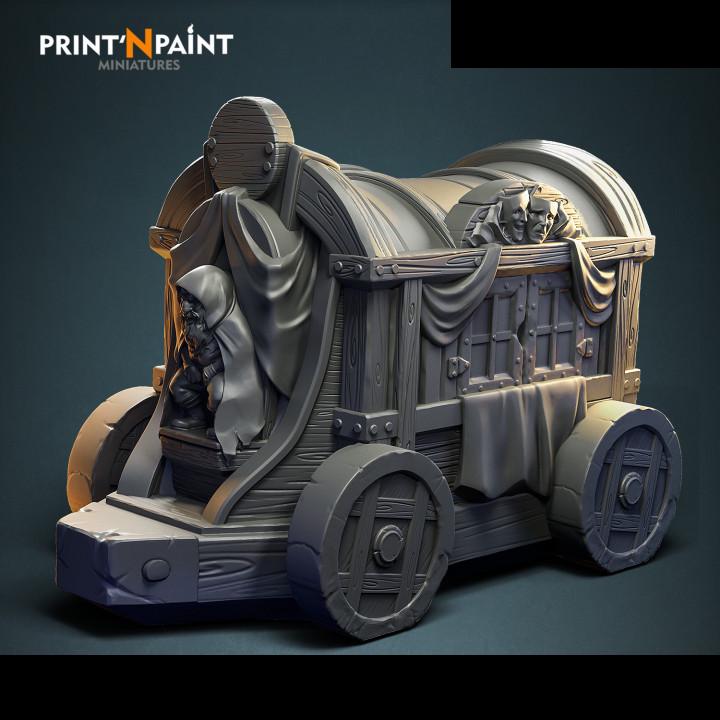 
Artistic Caravan Miniature – Dungeons and Dragons DnD 5e Pathfinder RPG Tabletop Fantasy Figure –PnP
