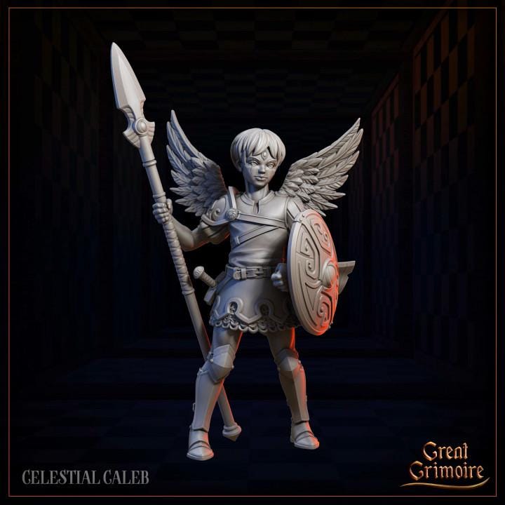 
3pc Celestial Angel Miniature Pawns Dungeons and Dragons 28mm/32mm TTRPG Pawns - GG