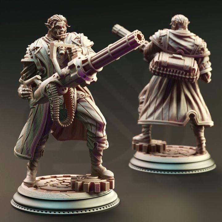 
Half Orc Artificer Dungeons and Dragons Orc Fighter Mini RPG Warrior Dapper Miniature DnD Painting Pathfinder 5e DnD Tomas Lumens - DmS