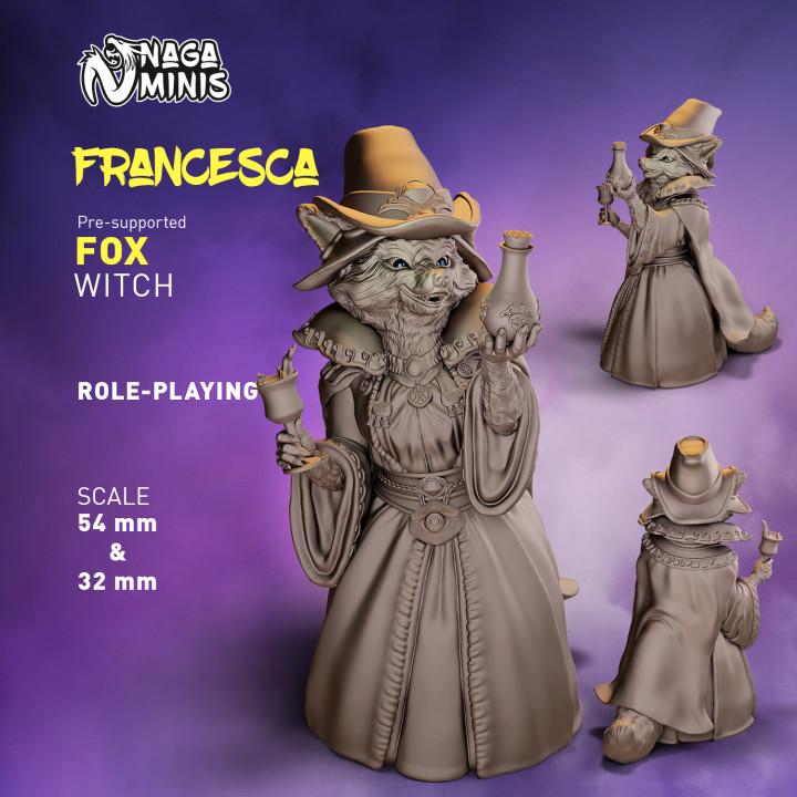 
Fox Folk Witch DnD Dungeons and Dragons  28mm 32mm D&D Wargame Miniatures for Dioramas TTRPG Fantasy - Nm