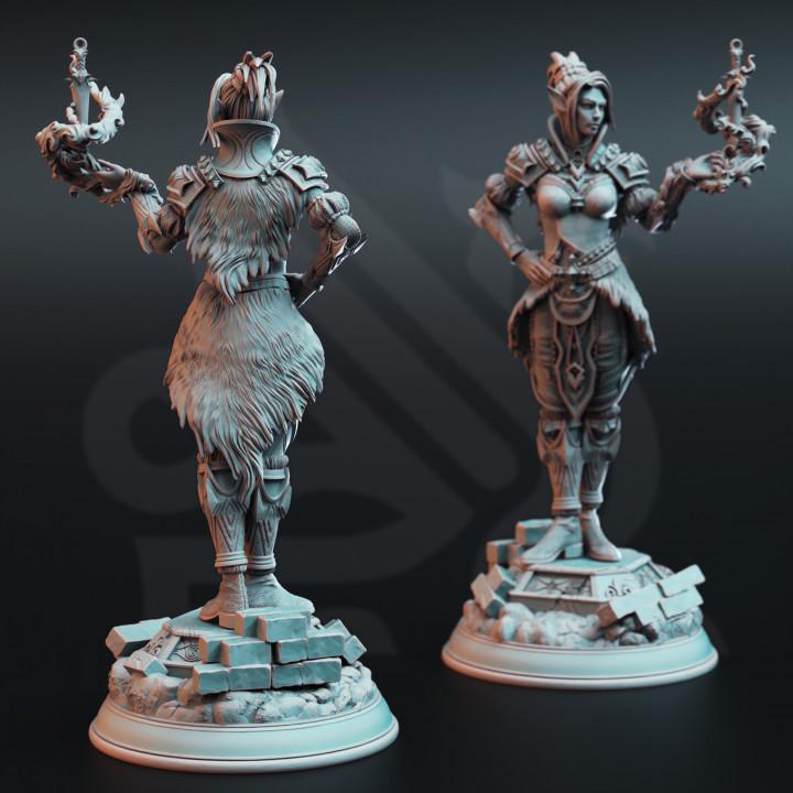
Female Half Elf Soulknife Rogue Dungeons and Dragons 28mm/32mm/38mm Mini RPG Tabletop Miniature DnD Painting Pathfinder 5e DnD  Calanar- DmS