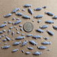 
50pc Fish Miniature 3D Printed DnD Scatter Terrain Dungeons and Dragons Basing Bits for Scenery Scatter D&D TTRPG Miniature Basing Material