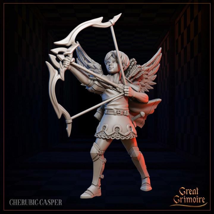 
3pc Celestial Angel Miniature Pawns Dungeons and Dragons 28mm/32mm TTRPG Pawns - GG