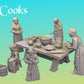 
Tavern Cooks DnD Dungeons and Dragons TTRPG Wargame Scatter Terrain Female Cook NPCs Townsfolk NPCs Wargame Miniatures Food Diner