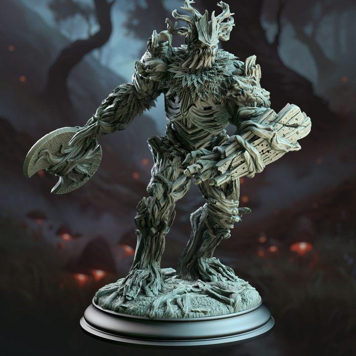 
Treant of Hatred Dungeons and Dragons 28mm/32mm/38mm Mini RPG Tabletop Miniature DnD Painting Pathfinder 5e DnD Trostaka the Vengeful - DmS