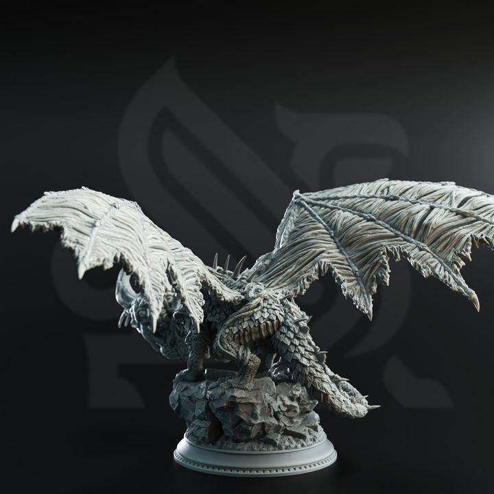 
Eldritch Flayed Dragon - Midorius the Remade | 28mm/32mm/38mm TTRPG Dark Fantasy Wargaming DnD Undead Draconic Illithid Mindflayer Creature
