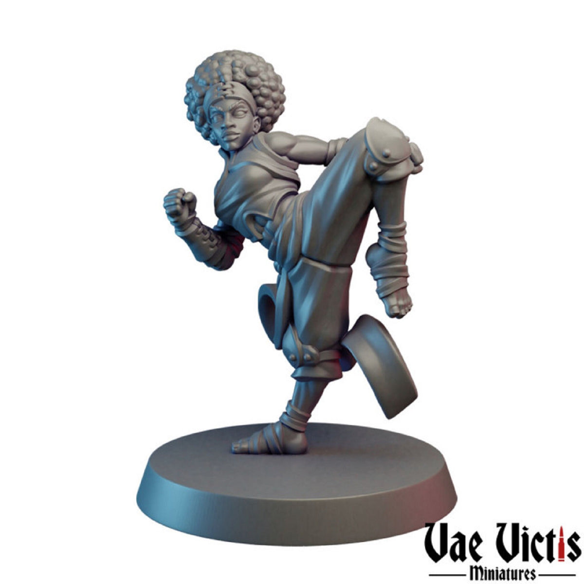 
Monk Fighter Miniature, DnD, Dungeons and Dragons, D&D, Pathfinder, 28mm, 32mm Fantasy Tabletop RPG Mini, By Vae Victis Miniatures