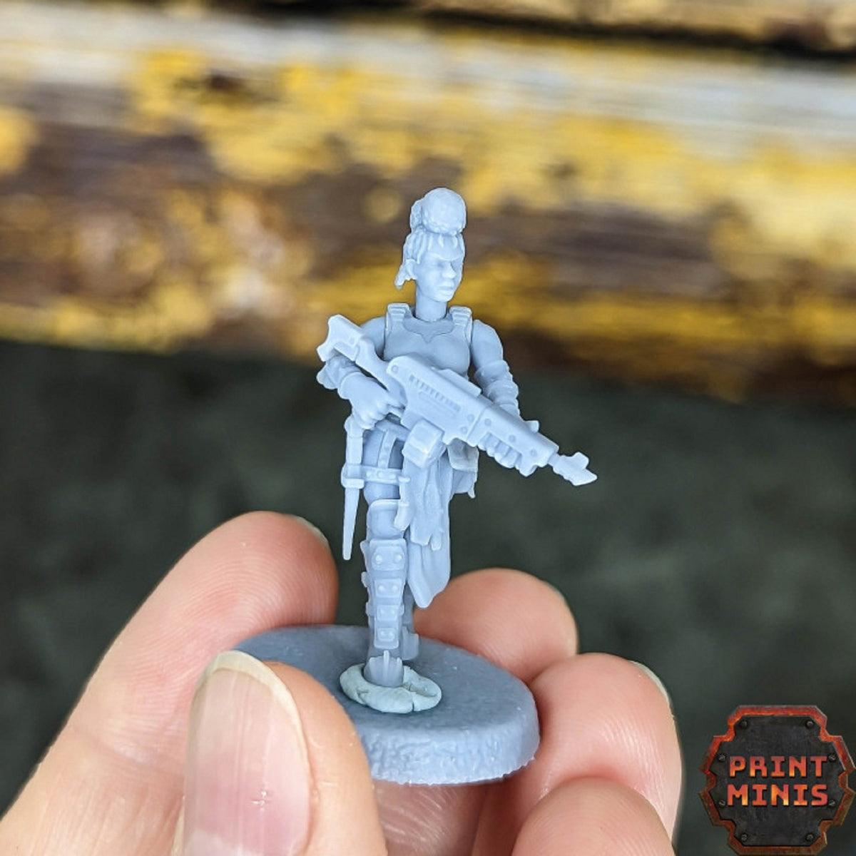 
Female Gang, 'Bitter Nightshades Gang', Miniature, , 40K, Tabletop RPG, Wargames, Cyberpunk, by Print Minis
