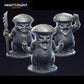 
3pc Fungus Fighters – Fantasy Mushroom Warrior Set – 28mm 32mm 35mm Scale – Tabletop RPG Figures for DnD & Pathfinder – Gray PLA –PnP