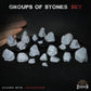 
24pc Groups of stone miniatures for Dungeons and Dragons 28mm/32mm Basing Bits DnD Scenery Scatter D&D TTRPG Mini Basing Material - ZbW