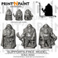 
3pc Dwarf Explorers – Fantasy Miniature Set – 28mm 32mm 35mm Scale – Tabletop RPG Figures for DnD & Pathfinder – Gray PLA 3D Printed –PnP