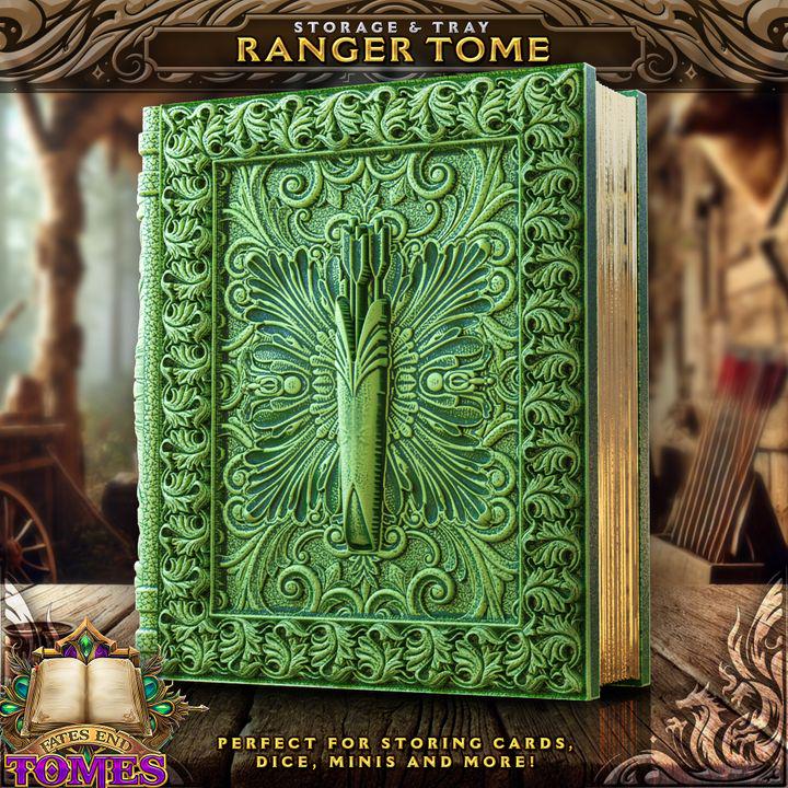 
Ranger Tome Dice Vault – Slide-Out Tray for Dice, Cards, Minis – DnD Spellbook Prop – RPG Storage for Hunters & Scouts, FatesEnd