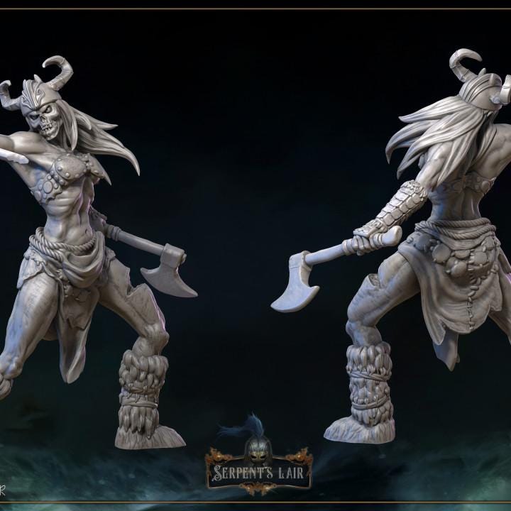 
Skuld Ragnfastdottir for Dungeons and Dragons 28mm/32mm TTRPG Mythology Female Viking Fighter - GG