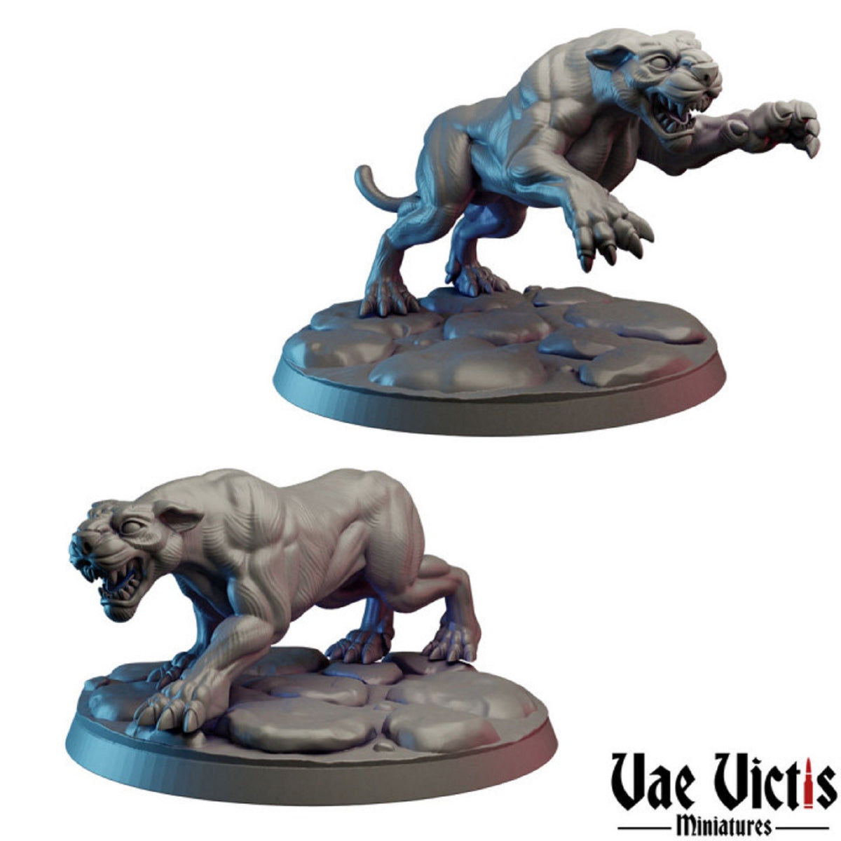 
Panther Miniature, Dungeons and Dragons, DnD, Pathfinder, Scatter, Fantasy Tabletop RPG, Vae Victis Miniatures