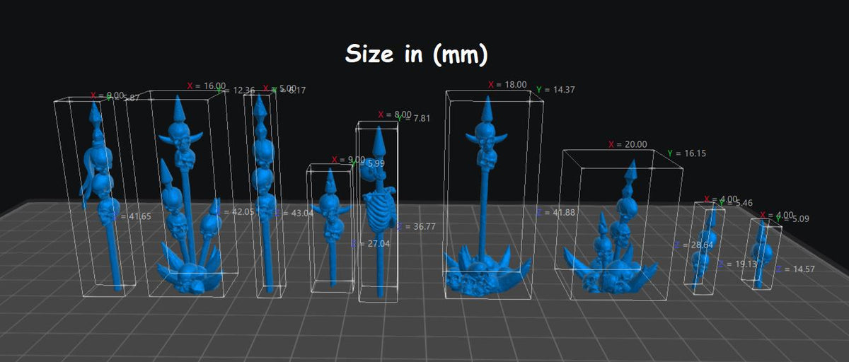 
Skulls on Spears DnD Dungeons and Dragons 28mm/32mm Chaos Skulls TTRPG Fantasy Wargame Miniatures Basing materials and bits Bone Scatter