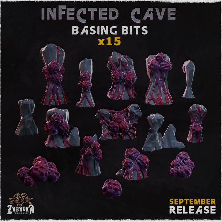 
15pc Infected Cave Miniatures for Dungeons and Dragons 28mm/32mm Basing Bits DnD Scatter Terrain Scenery Scatter D&D TTRPG Mini Basing - ZbW