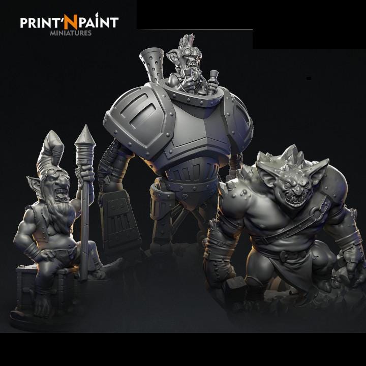 
Goblin Mine 3 Mini Bundle Miniature – Dungeons and Dragons RPG Tabletop Fantasy Creature Figure for DnD 5e Encounters –PnP