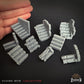 
9pc Concrete Stair Basing Bits 28mm/32mm Scale TTRPG Interior Basing Destroyed Concrete Staircase Miniatures Dystopian City Ruins SceneryZbW