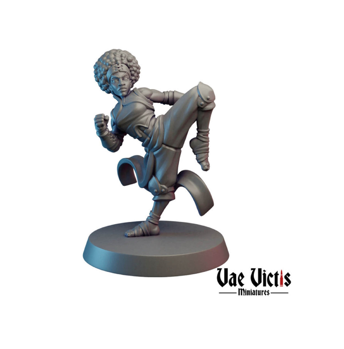 
Monk Fighter Miniature, DnD, Dungeons and Dragons, D&D, Pathfinder, 28mm, 32mm Fantasy Tabletop RPG Mini, By Vae Victis Miniatures