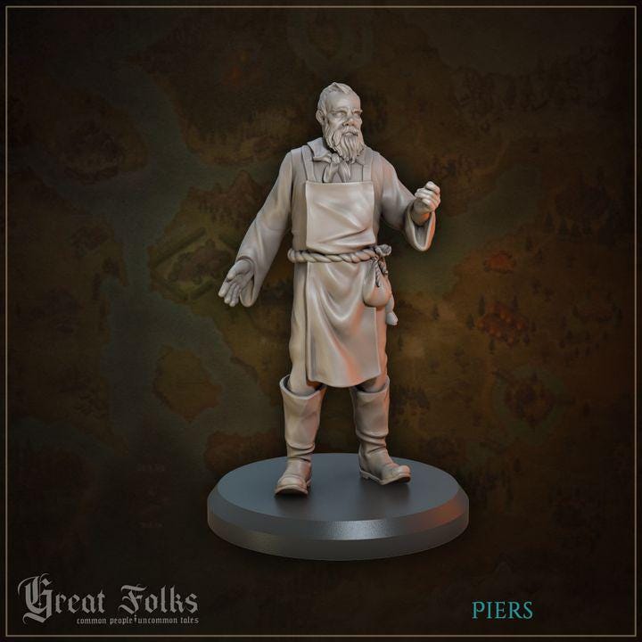 
11pc Townsfolk NPCs DnD Dungeons and Dragons 28mm/32mm Western Cowboys for wargames Dioramas DnD Commoner Fantasy figurines