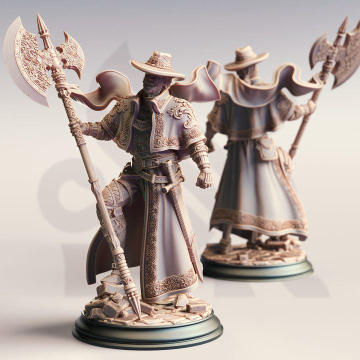 
Inquisitor Mage Hunter Dungeons and Dragons Paladin Miniature Mage RPG Tabletop Miniature DnD Painting Pathfinder 5e DnD Sir Albert - DmS