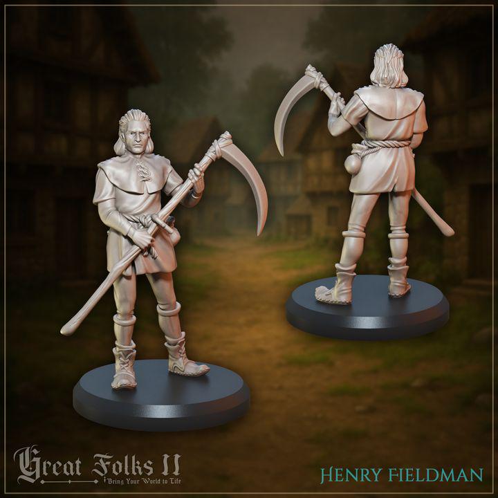 
3pc Village Chores for Dungeons and Dragons 28mm/32mm TTRPG Townsfolk NPCs Farm Miniatures Harvesters Fieldsman Pitch folk- GG