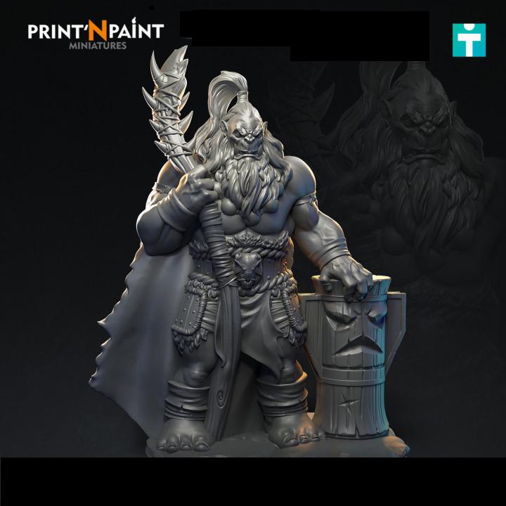 
Shaman Orc Miniature – Dungeons and Dragons RPG Tabletop Fantasy Creature Figure for DnD 5e Encounters –PnP