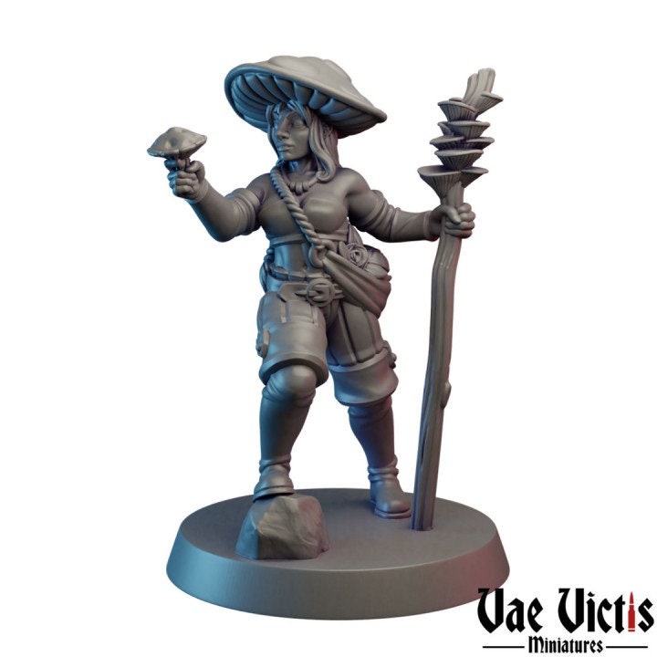 
10pc DnD Starter Pack DnD Dungeons and Dragons 28mm/32mm Scale Wargame Miniatures Mushroom nymph Wizard Ogre and more