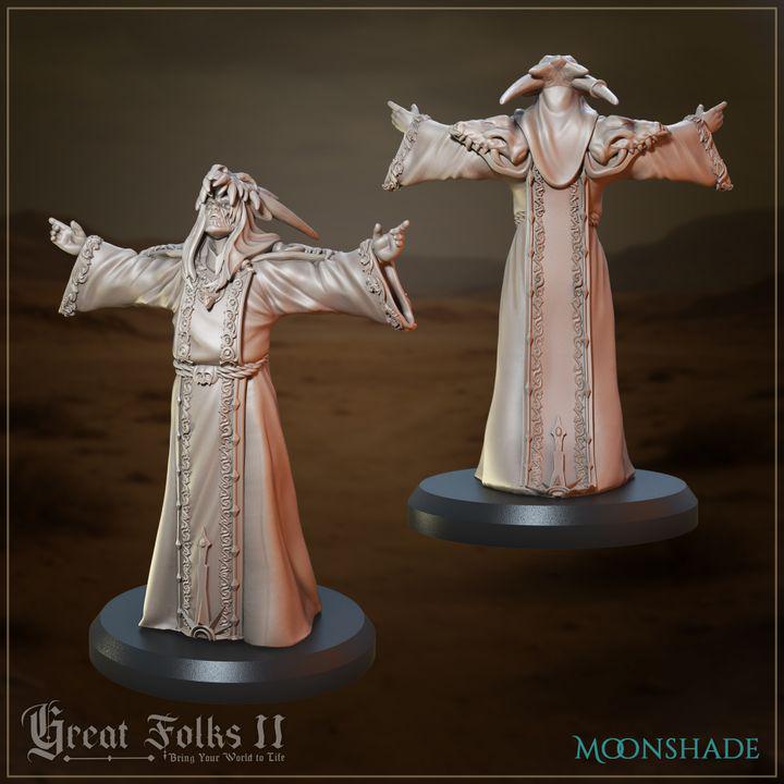 
3pc Cultists Moonlight Rites for Dungeons and Dragons 28mm/32mm TTRPG Townsfolk NPC Miniatures Possessed Demons - GG