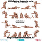 
13pc UK Infantry with Support Weapons WW2 – 15mm 20mm 28mm 32mm 1 35 Scale – British Army Miniatures – Eskice Miniature