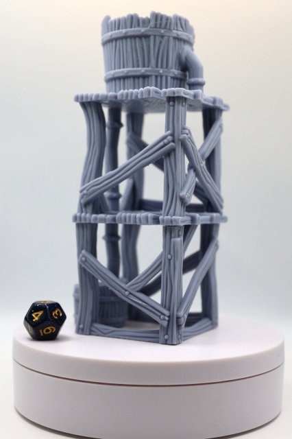 
The Water tower 3D Printed Water Tower Scatter Terrain DnD Dungeons and Dragons Tabletop RPG 28/32mm Scale 32MM Scale in Image