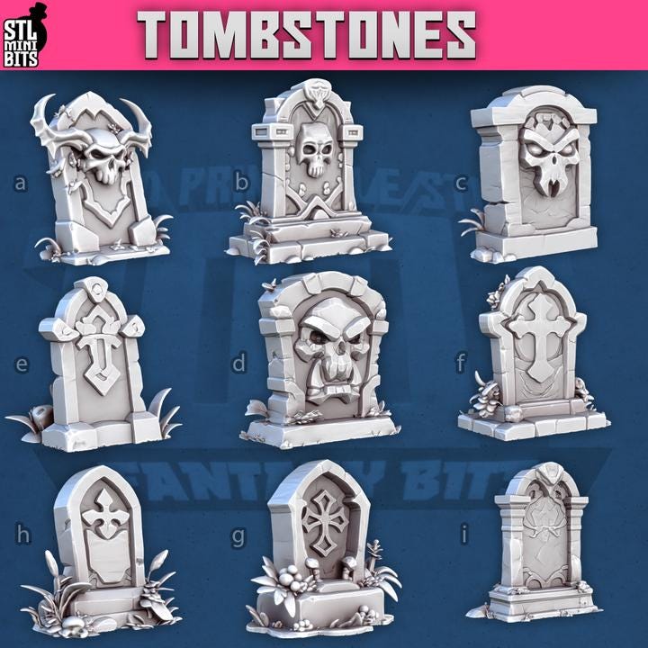 
Tombstone Miniature(s) for Dungeons and