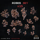 
15pc Rose Flowers for DnD Dungeons and Dragons 28mm/32mm TTRPG Fantasy Scatter Terrain Diorama Garden Miniatures Plant basing bits RosesZbW
