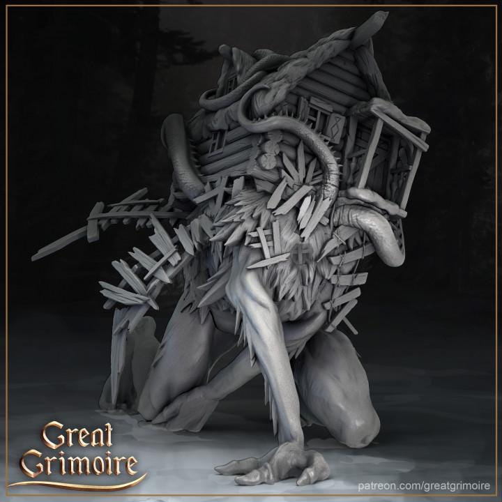 
Mimic Cabin Monster for Dungeons and Dragons 28mm/32mm Tentacle Boss TTRPG  Cabin in the woods - GG