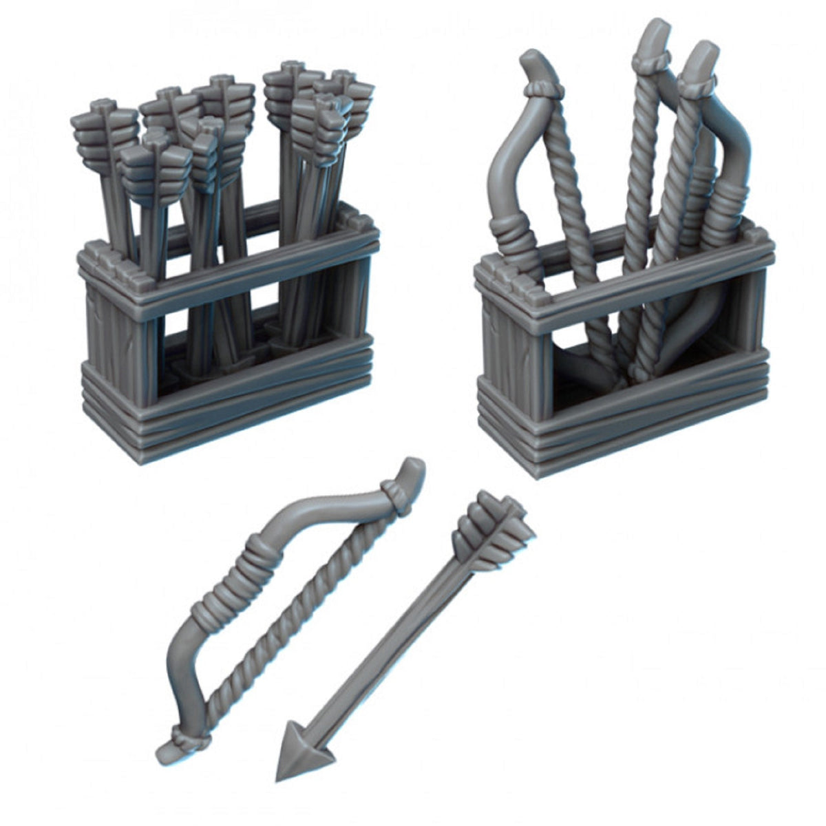
Miniature Bow and Arrow Set, Range, Target Miniature Weapons 28mm 32mm Scale for DnD Dungeons and Dragons TTRPG Wargame Scatter Terrain